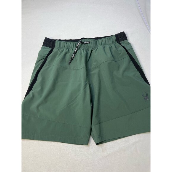 Mens Green Spyder Active Shorts - Size Large - Picture 1 of 4